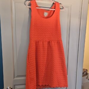 Anthropologie Orange Sleeveless Dress